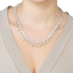 Latelita Monroe Gemstone Statement Necklace Lemon Topaz Silver 7 Latelita Monroe Gemstone Statement Necklace Lemon Topaz Silver -Ornavique Sales 0132