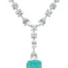 Latelita Penelope Paraiba Tourmaline Statement Necklace Silver