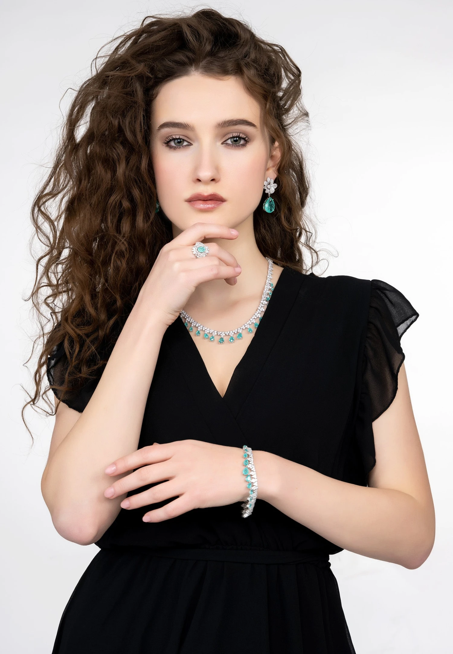 Latelita Arabesque Splendor Cocktail Ring Paraiba Tourmaline Silver 4 Latelita Arabesque Splendor Cocktail Ring Paraiba Tourmaline Silver - Image 4