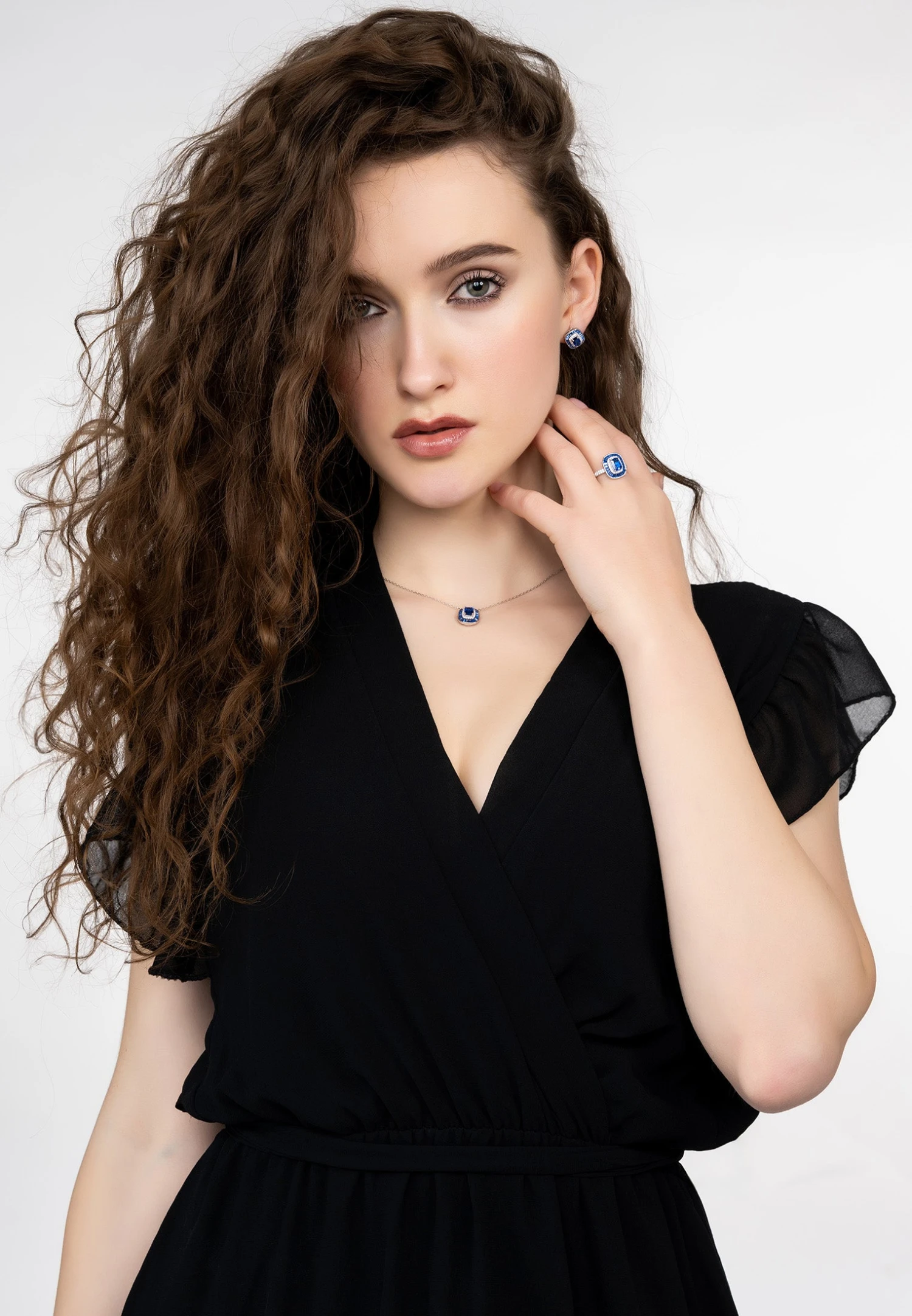 Latelita Great Gatsby Cocktail Ring Sapphire Silver 3 Latelita Great Gatsby Cocktail Ring Sapphire Silver - Image 3