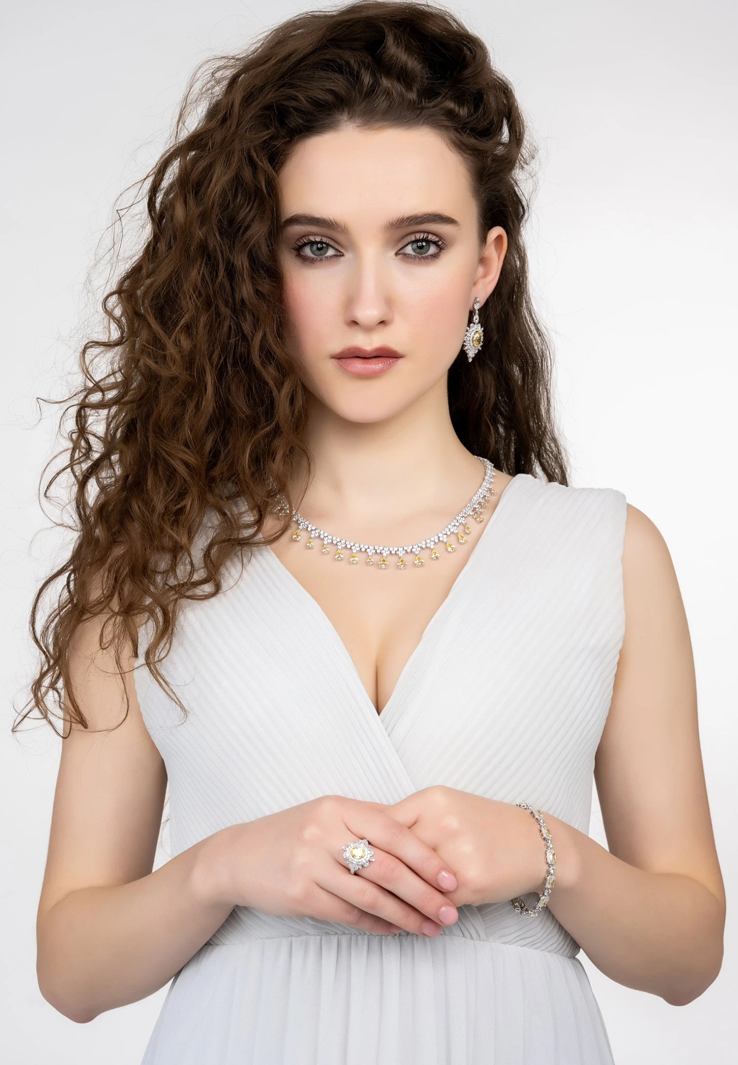 Latelita Monroe Gemstone Statement Necklace Lemon Topaz Silver 3 Latelita Monroe Gemstone Statement Necklace Lemon Topaz Silver - Image 3