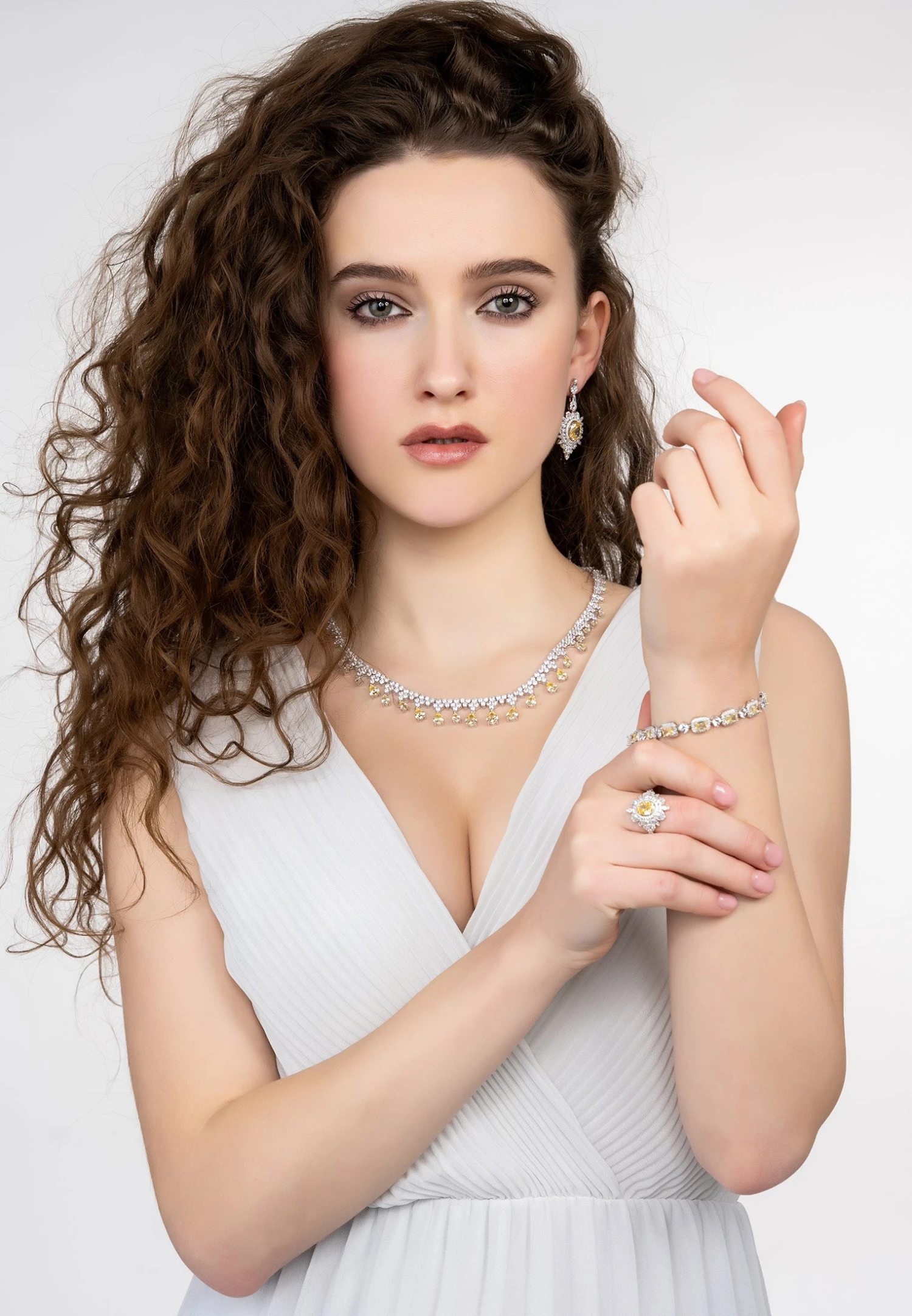 Latelita Monroe Gemstone Statement Necklace Lemon Topaz Silver 5 Latelita Monroe Gemstone Statement Necklace Lemon Topaz Silver - Image 5