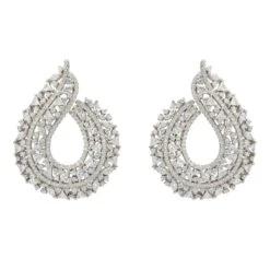 Latelita Adalinda Sweeping Hoop Earrings Silver