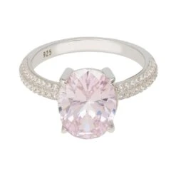 Latelita Alexandra Oval Cocktail Ring Morganite Silver -Ornavique Sales alexandra oval cocktail ring morganite silver 708926