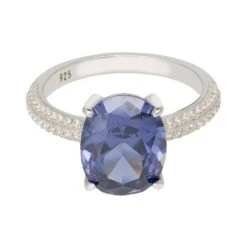 Latelita Alexandra Oval Cocktail Ring Tanzanite Silver -Ornavique Sales alexandra oval cocktail ring tanzanite silver 274960
