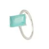 Latelita Alexandra Rectangle Cocktail Ring Paraiba Tourmaline Silver
