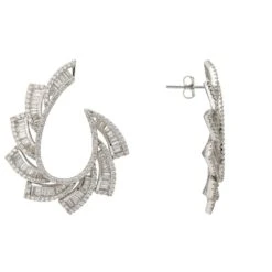 Latelita Amara Sweeping Hoop Earrings Silver -Ornavique Sales amara sweeping hoop earrings silver 665761