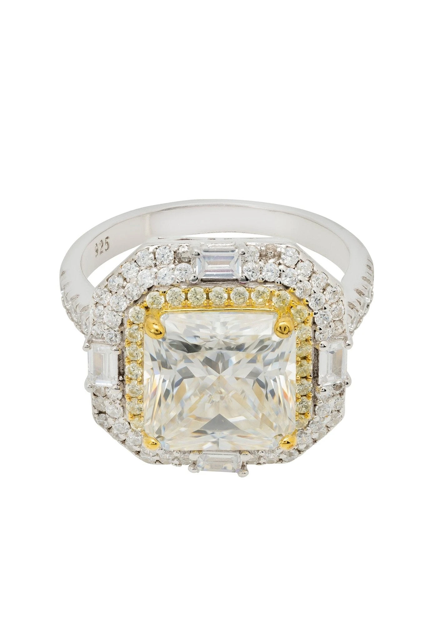 Latelita Anastasia Gemstone Cocktail Ring Silver Moissanite 4 Latelita Anastasia Gemstone Cocktail Ring Silver Moissanite - Image 4