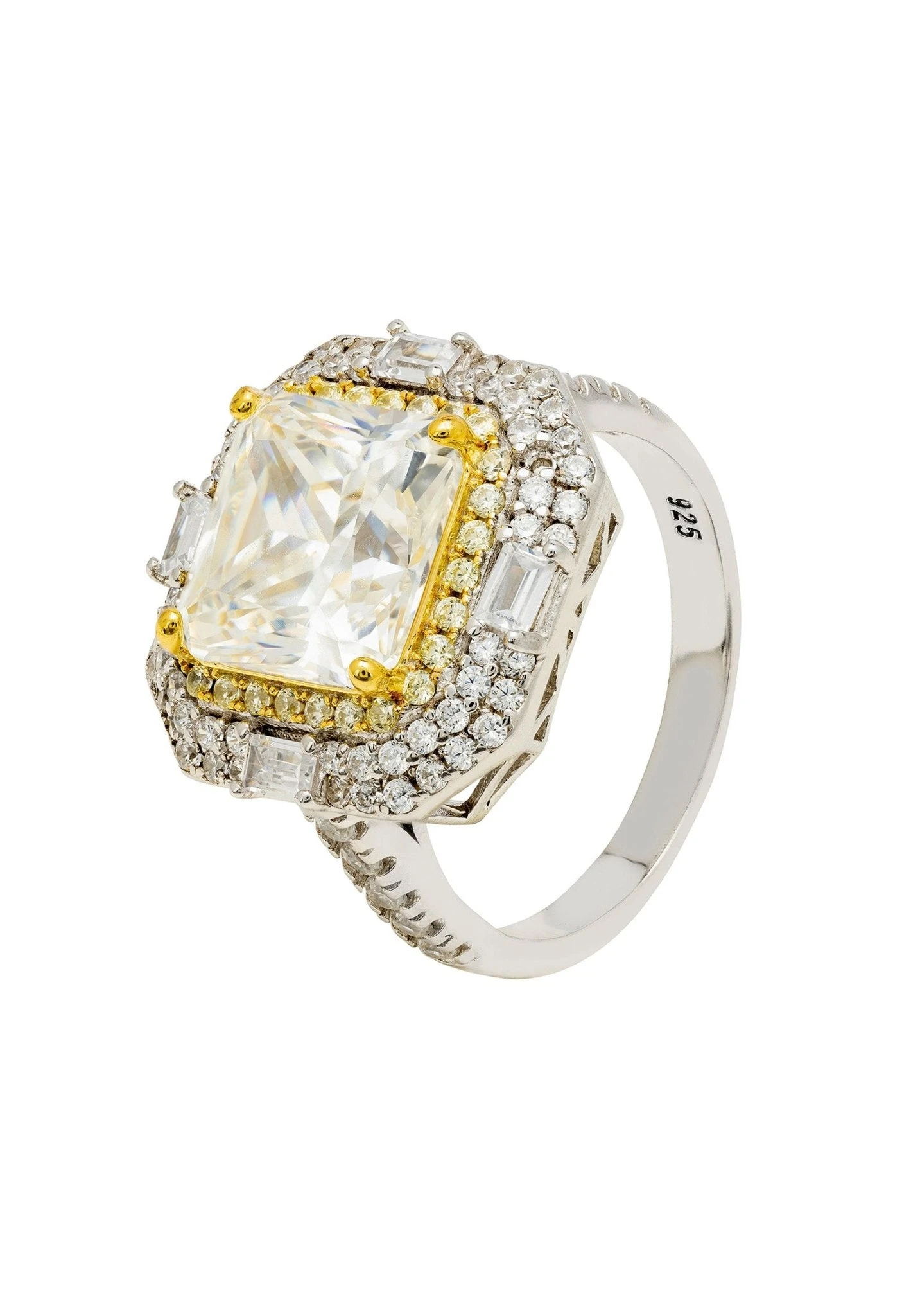 Latelita Anastasia Gemstone Cocktail Ring Silver Moissanite 1 Latelita Anastasia Gemstone Cocktail Ring Silver Moissanite