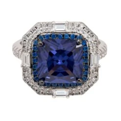 Latelita Anastasia Gemstone Cocktail Ring Silver Tanzanite -Ornavique Sales anastasia gemstone cocktail ring silver tanzanite 235053