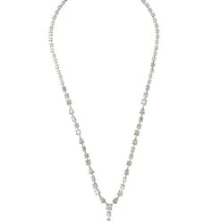 Latelita Angelina Moissanite Statement Necklace Silver -Ornavique Sales angelina moissanite statement necklace silver 287969