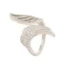 Latelita Angels Wing Wrap Around Ring Silver