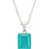 Latelita Anne Gemstone Necklace Silver Paraiba Tourmaline