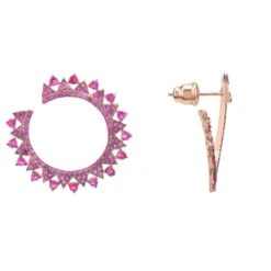Latelita Apollo Hoops Ruby Pink Rosegold 6 Latelita Apollo Hoops Ruby Pink Rosegold -Ornavique Sales apollo hoops ruby pink rosegold 148656