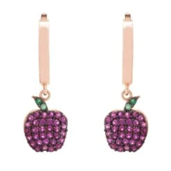 Latelita Apple Huggie Hoops Rosegold