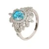 Latelita Arabesque Splendor Cocktail Ring Blue Topaz Silver