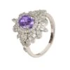 Latelita Arabesque Splendor Cocktail Ring Lilac Amethyst Silver