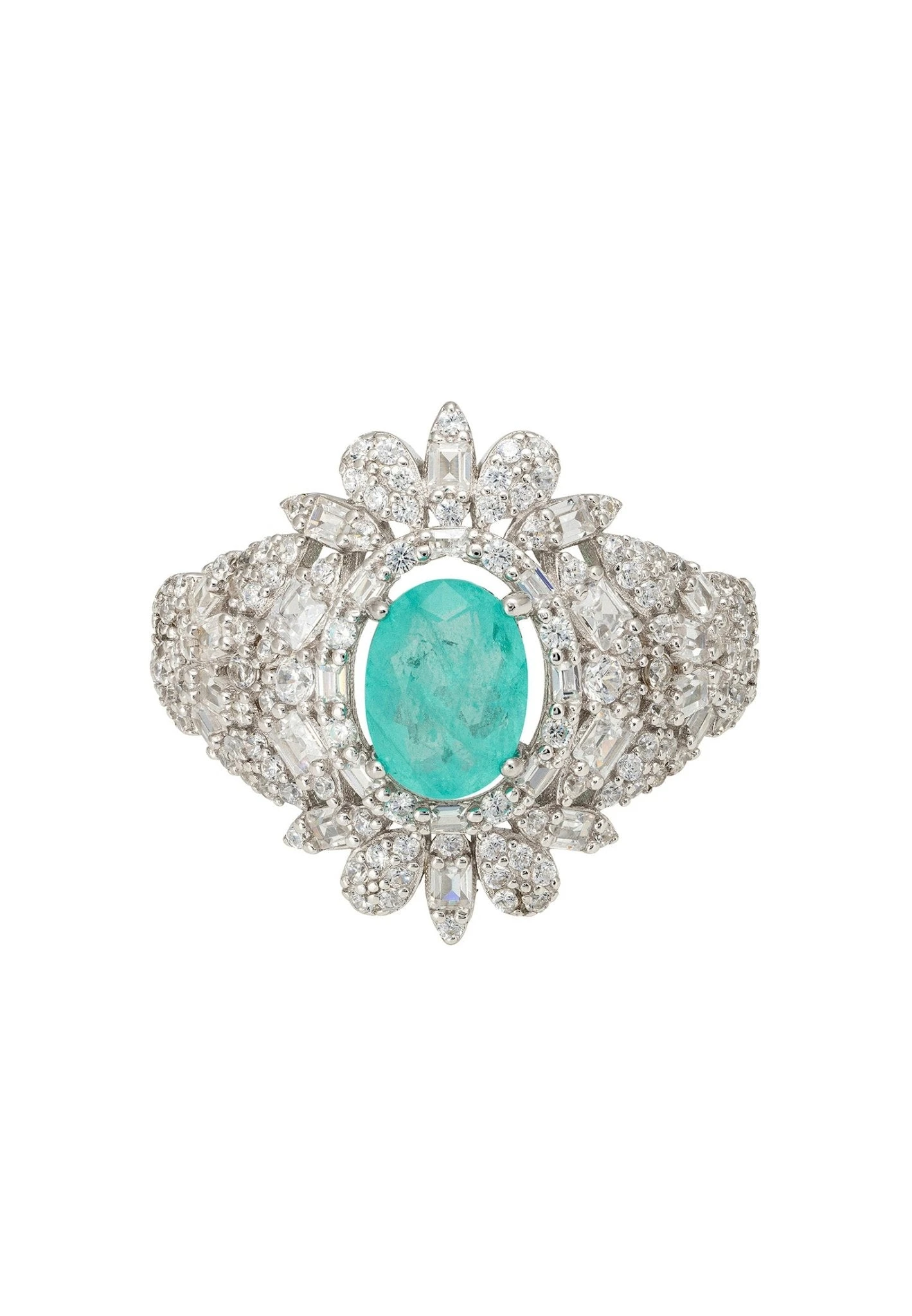 Latelita Arabesque Splendor Cocktail Ring Paraiba Tourmaline Silver 5 Latelita Arabesque Splendor Cocktail Ring Paraiba Tourmaline Silver - Image 5