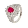 Latelita Arabesque Splendor Cocktail Ring Pink Tourmaline Silver