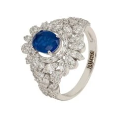 Latelita Arabesque Splendor Cocktail Ring Sapphire Silver