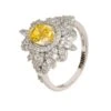 Latelita Arabesque Splendor Cocktail Ring Yellow Topaz Silver