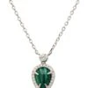 Latelita Arrowhead Malachite Gemstone Pendant Necklace Silver