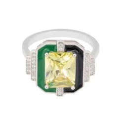 Latelita Art Deco Ring Silver -Ornavique Sales art deco ring silver 665495