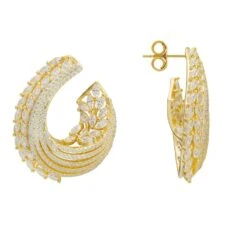 Latelita Artemis Sweeping Hoop Earrings Gold -Ornavique Sales artemis sweeping hoop earrings gold 228905