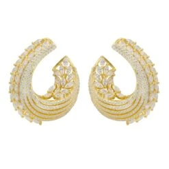 Latelita Artemis Sweeping Hoop Earrings Gold