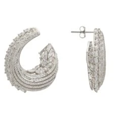 Latelita Artemis Sweeping Hoop Earrings Silver -Ornavique Sales artemis sweeping hoop earrings silver 129468