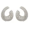 Latelita Artemis Sweeping Hoop Earrings Silver