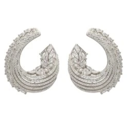Latelita Artemis Sweeping Hoop Earrings Silver