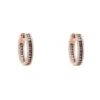 Latelita Baguette Hoop Earrings Small Rosegold Champagne
