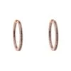 Latelita Baguette Large Hoop Large Earrings Rosegold Champagne