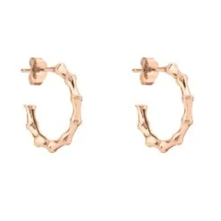 Latelita Bamboo Hoop Earrings Rosegold
