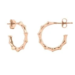 Latelita Bamboo Hoop Earrings Rosegold 6 Latelita Bamboo Hoop Earrings Rosegold -Ornavique Sales bamboo hoop earrings rosegold 543425