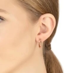 Ornavique Sales -Ornavique Sales bamboo hoop earrings rosegold 773290