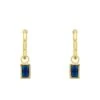 Latelita Bamboo Hoop With Sapphire Earrings Gold