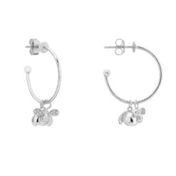 Latelita Busy Bee & Pearl Hoop Earrings Silver 6 Latelita Busy Bee & Pearl Hoop Earrings Silver -Ornavique Sales busy bee pearl hoop earrings silver 525384