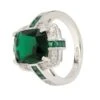 Latelita Clarence Silver Ring Emerald