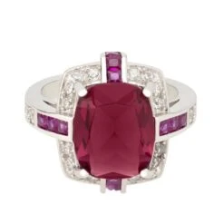 Latelita Clarence Silver Ring Ruby -Ornavique Sales clarence silver ring ruby 761710