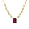 Latelita Claudia Gemstone Pendant Necklace Gold Ruby