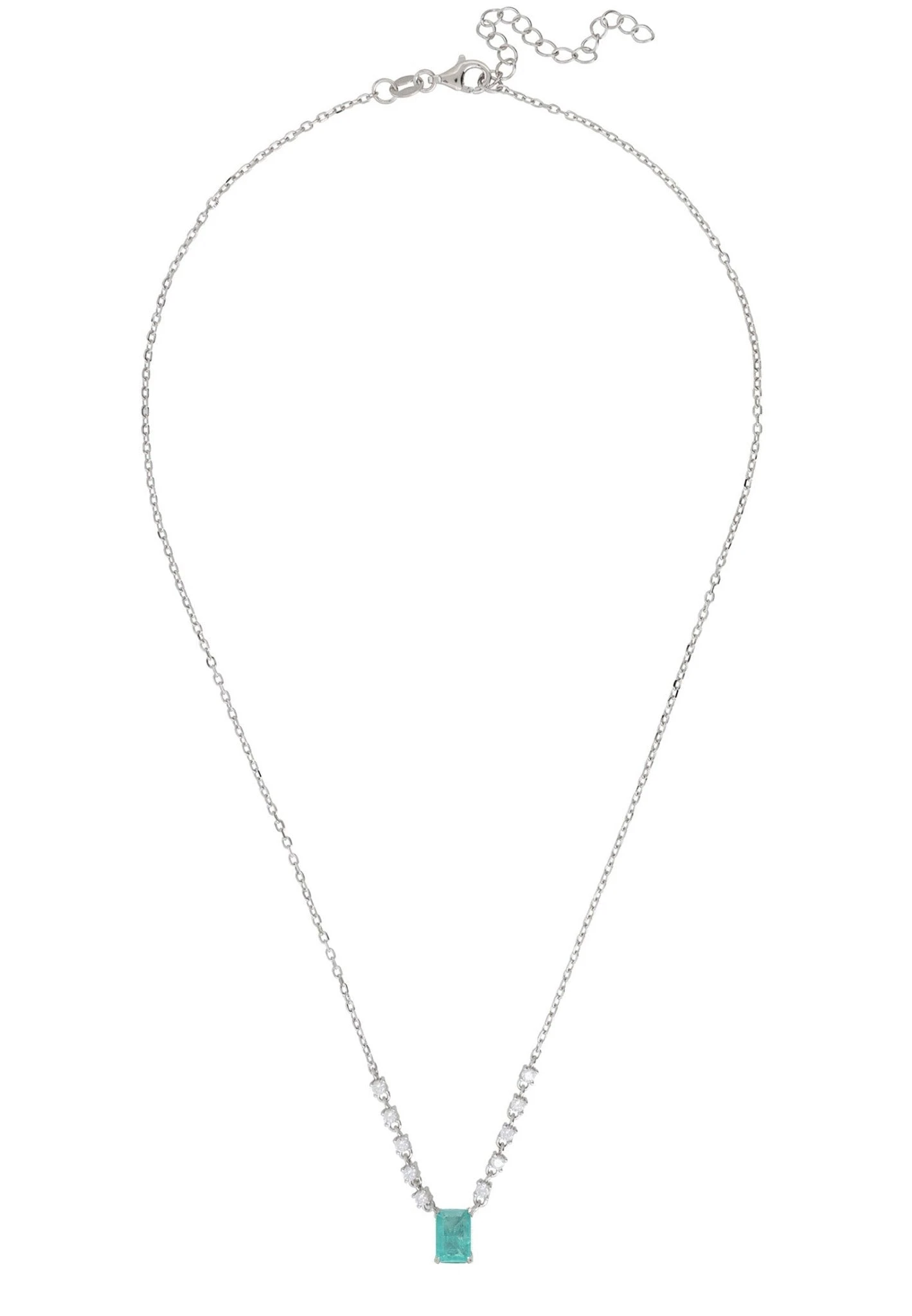 Latelita Claudia Gemstone Pendant Necklace Silver Paraiba Tourmaline 3 Latelita Claudia Gemstone Pendant Necklace Silver Paraiba Tourmaline - Image 3