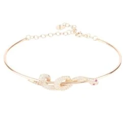Latelita Cleopatra Serpent Snake Bangle Bracelet Rosegold