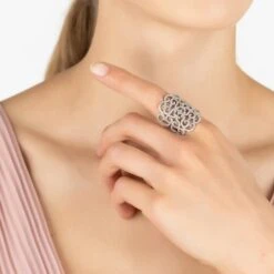 Latelita Countess Cocktail Ring White Silver -Ornavique Sales countess cocktail ring white silver 439060