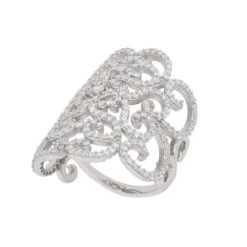 Latelita Countess Cocktail Ring White Silver