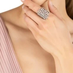 Latelita Countess Cocktail Ring White Silver -Ornavique Sales countess cocktail ring white silver 979266