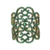 Latelita Countess Filigree Cocktail Ring Emerald Green Gold