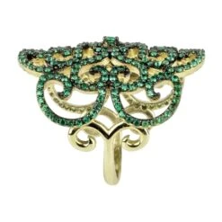 Latelita Countess Filigree Cocktail Ring Emerald Green Gold 6 Latelita Countess Filigree Cocktail Ring Emerald Green Gold -Ornavique Sales countess filigree cocktail ring emerald green gold 730915