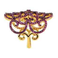 Latelita Countess Filigree Cocktail Ring Ruby Pink Gold -Ornavique Sales countess filigree cocktail ring ruby pink gold 736352